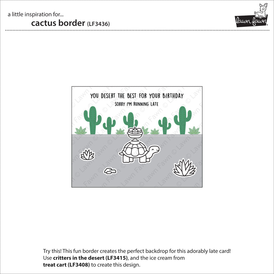 Lawn Fawn - Cactus Border Dies