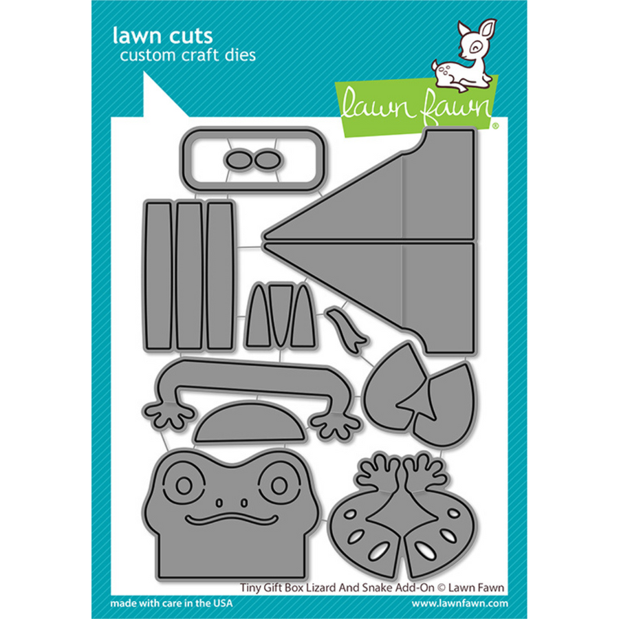 Lawn Fawn - Tiny Gift Box Lizard and Snake Add-on Dies