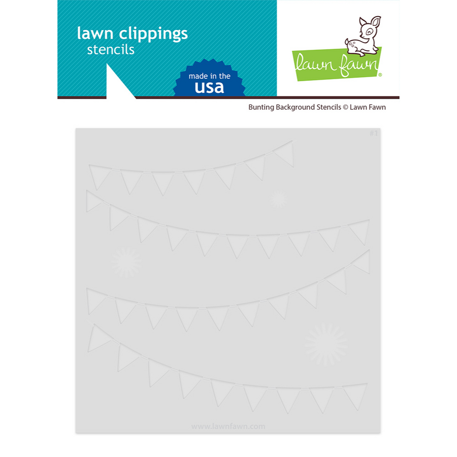 Lawn Fawn - Bunting Background Stencils