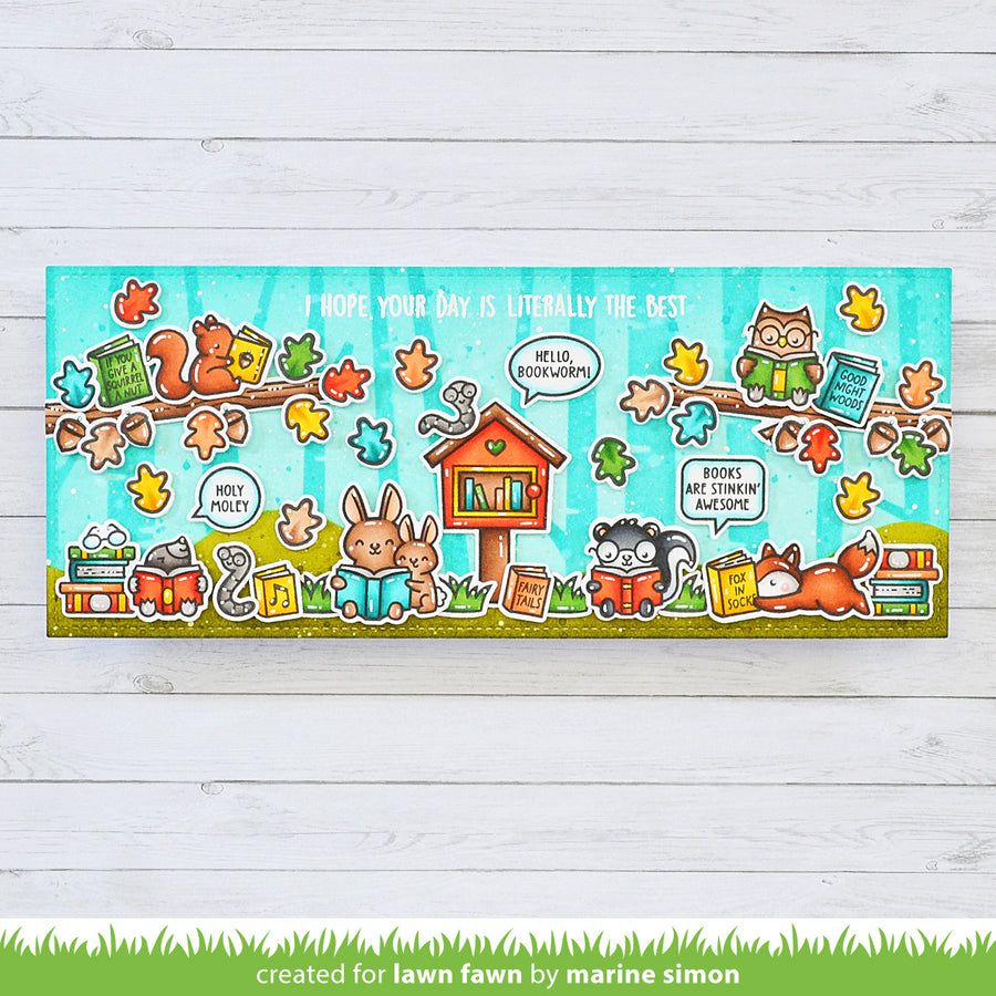 Lawn Fawn - Little Woodland Library Stamps