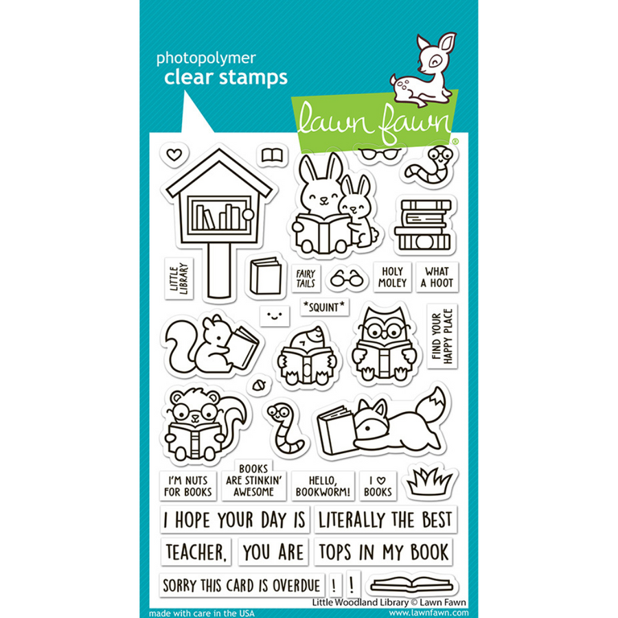 Lawn Fawn - Little Woodland Library Stamps