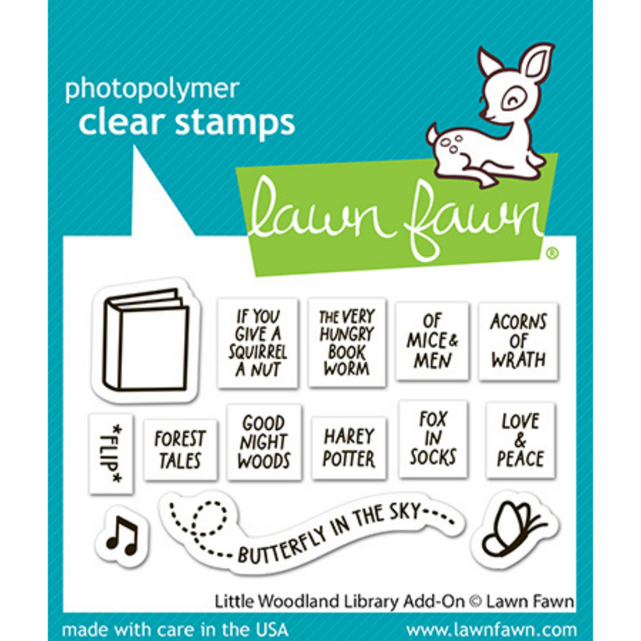 Lawn Fawn - Little Woodland Library Add-on Stamps