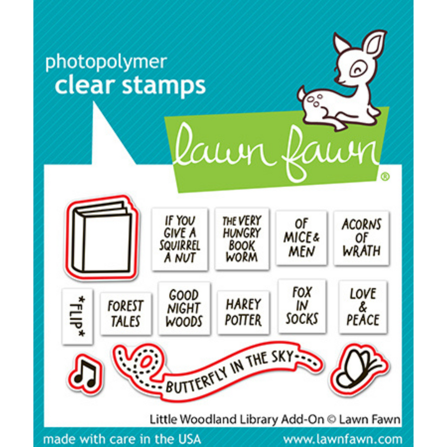 Lawn Fawn - Little Woodland Library Add-on Dies