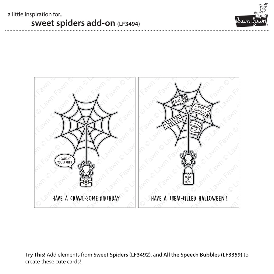 Lawn Fawn - Sweet Spiders Add-on Stamps