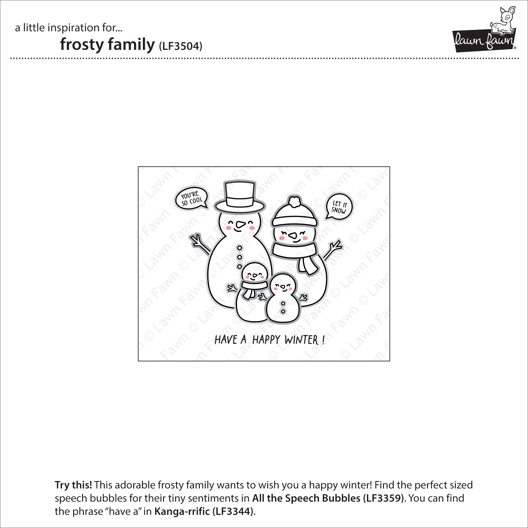 Lawn Fawn - Frosty Family Stamps