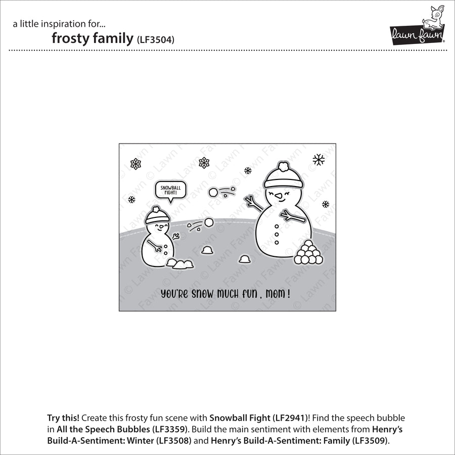 Lawn Fawn - Frosty Family Stamps