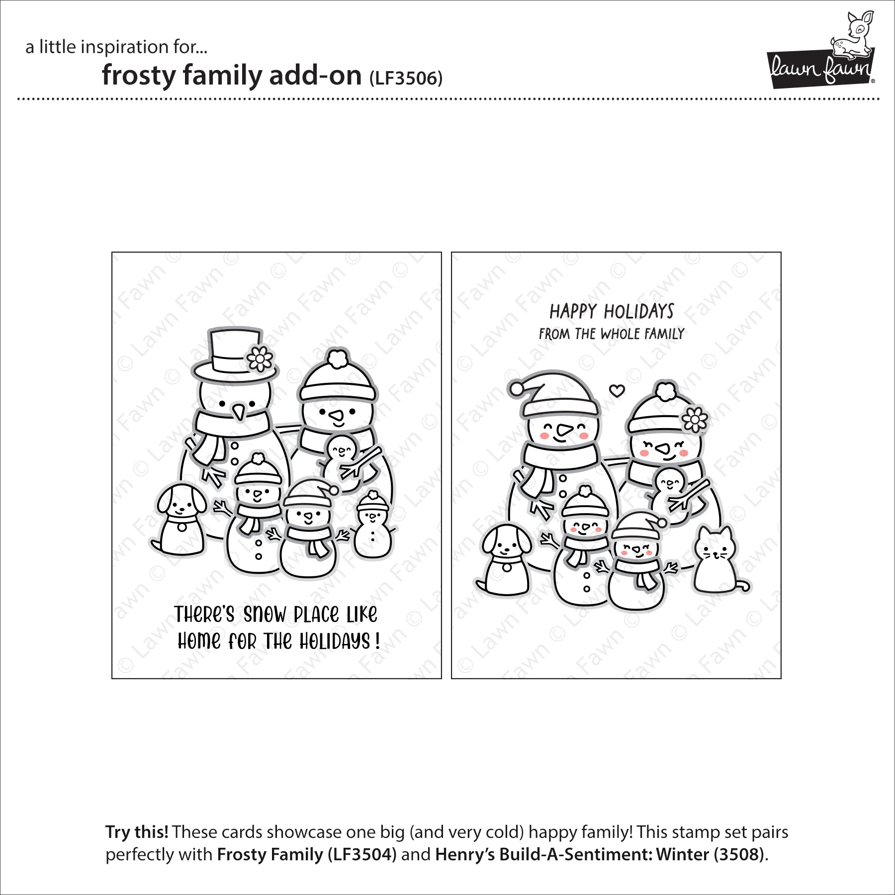 Lawn Fawn - Frosty Family Add-on Stamps