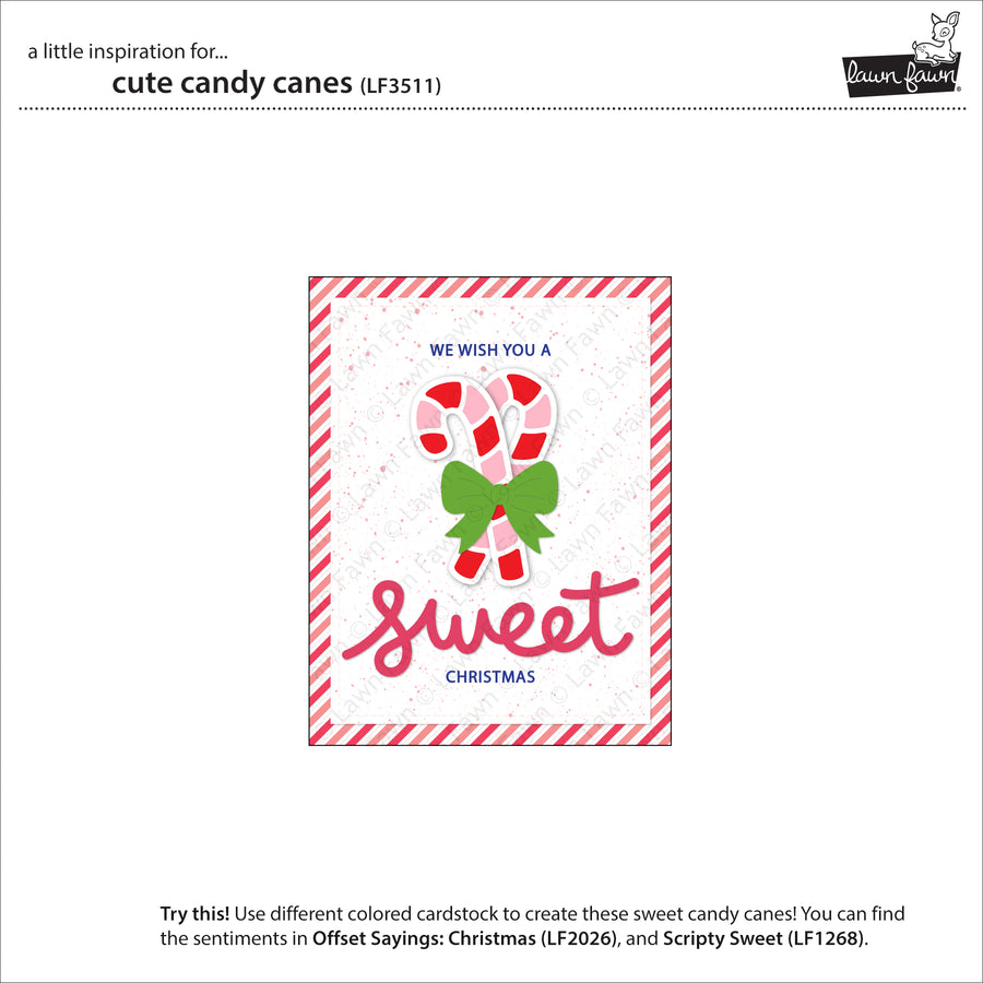 Lawn Fawn - Cute Candy Canes Dies