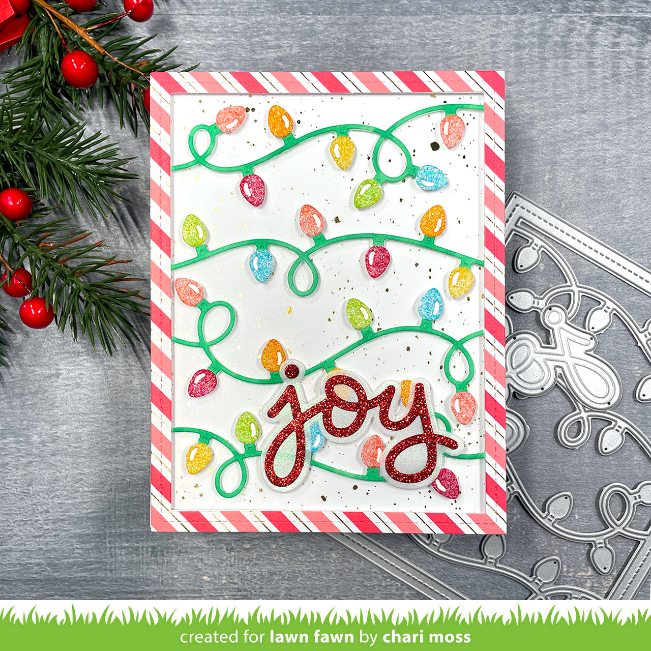 Lawn Fawn - Scripty Joy Outline Add-on Dies