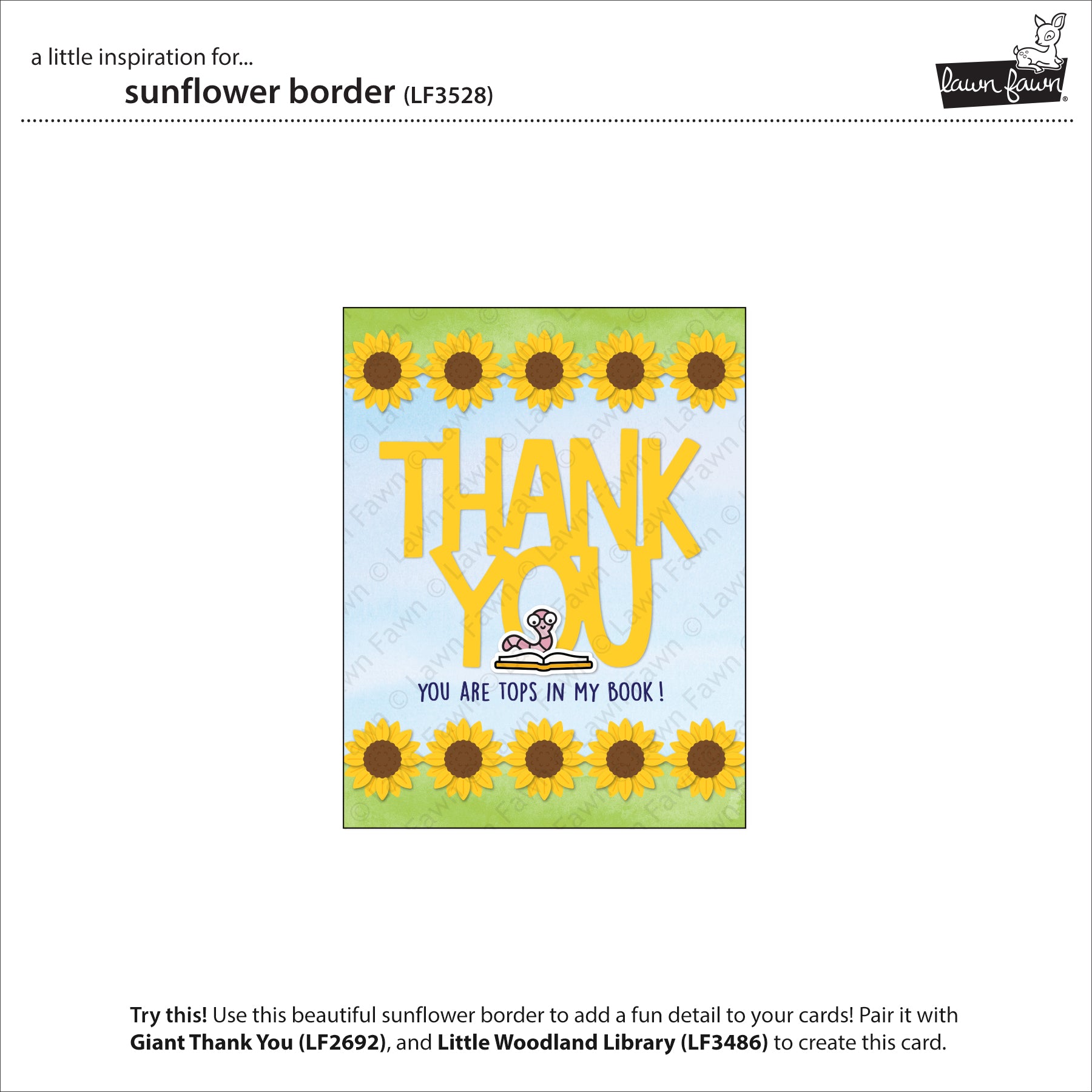 Lawn Fawn - Sunflower Border Dies