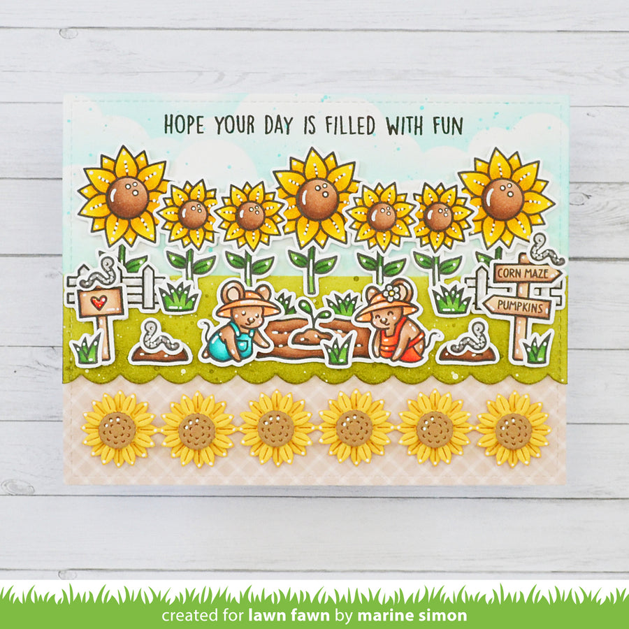 Lawn Fawn - Sunflower Border Dies