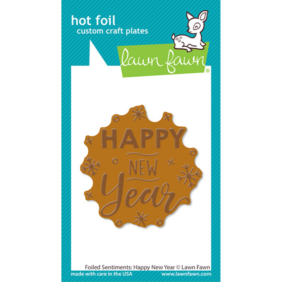 Lawn Fawn - Foiled Sentiments: Happy New Year Hot Foil Plate