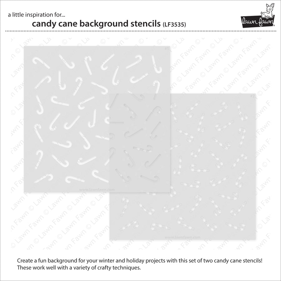 Lawn Fawn - Candy Cane Background Stencils