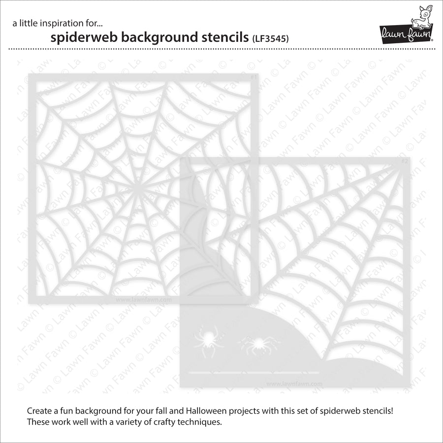 Lawn Fawn - Spiderweb Background Stencils