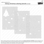 Lawn Fawn - Cheesy Christmas Coloring Stencils