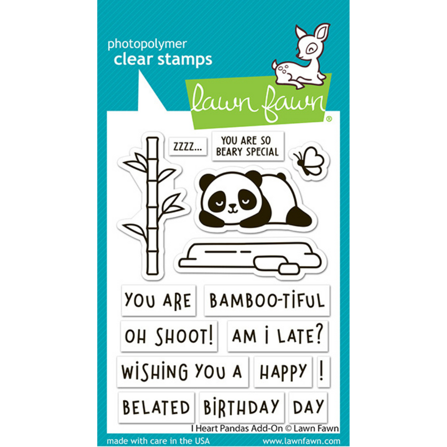 Lawn Fawn - I Heart Pandas Add-on Stamps