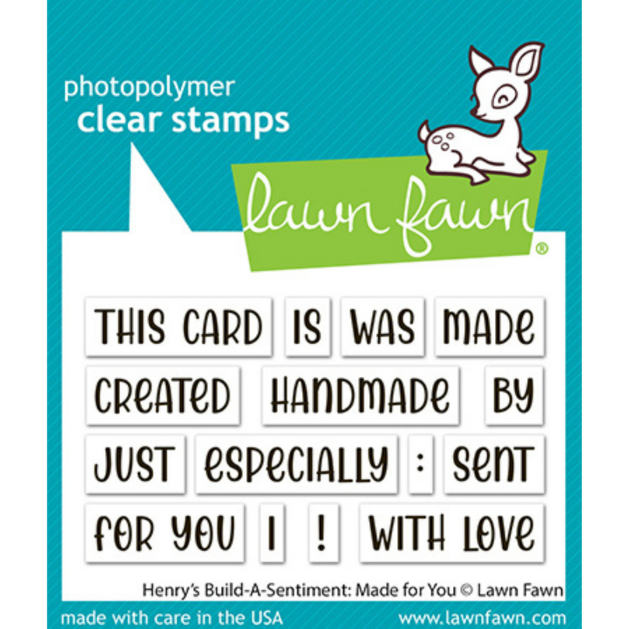 Lawn Fawn - Henry's Build-a-Sentiment: Made for You Stamps