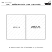 Lawn Fawn - Henry's Build-a-Sentiment: Made for You Stamps