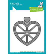 Lawn Fawn - Stitched Happy Heart Geo Frame Add-on Dies