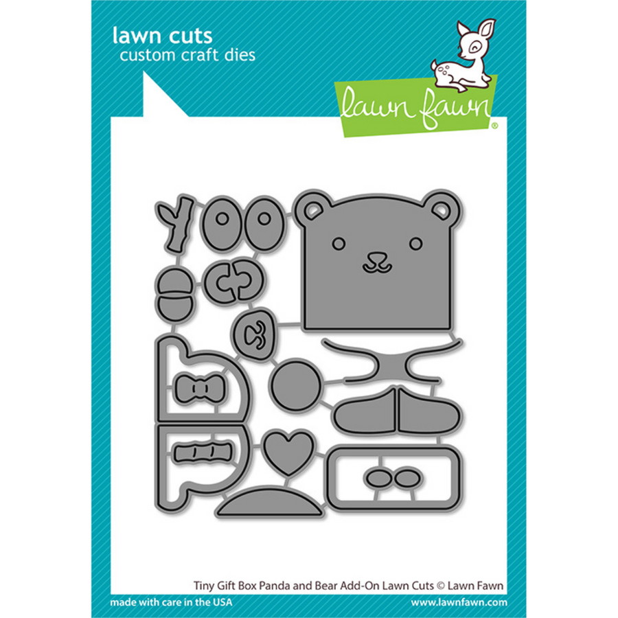 Lawn Fawn - Tiny Gift Box Panda and Bear Add-on Dies