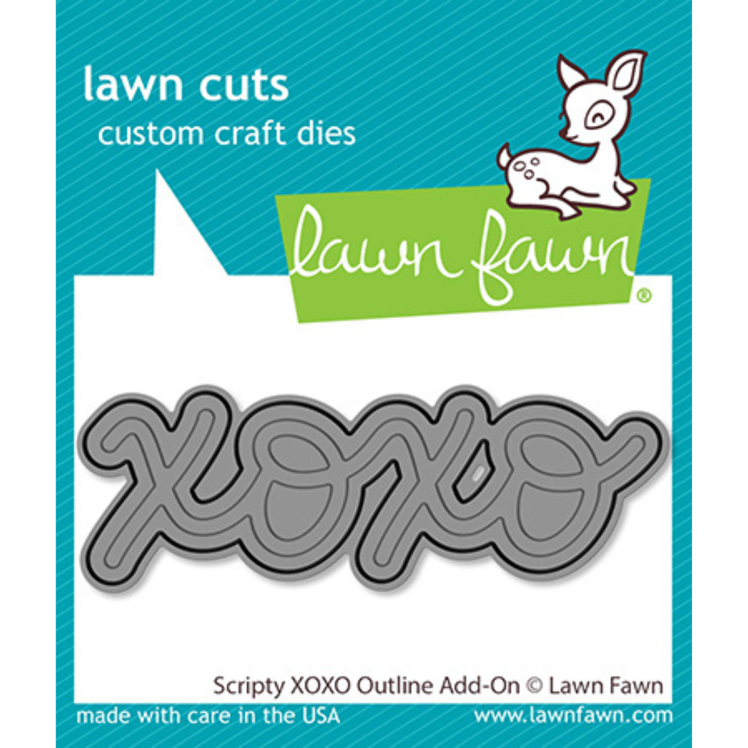 Lawn Fawn - Scripty XOXO Outline Add-on Die