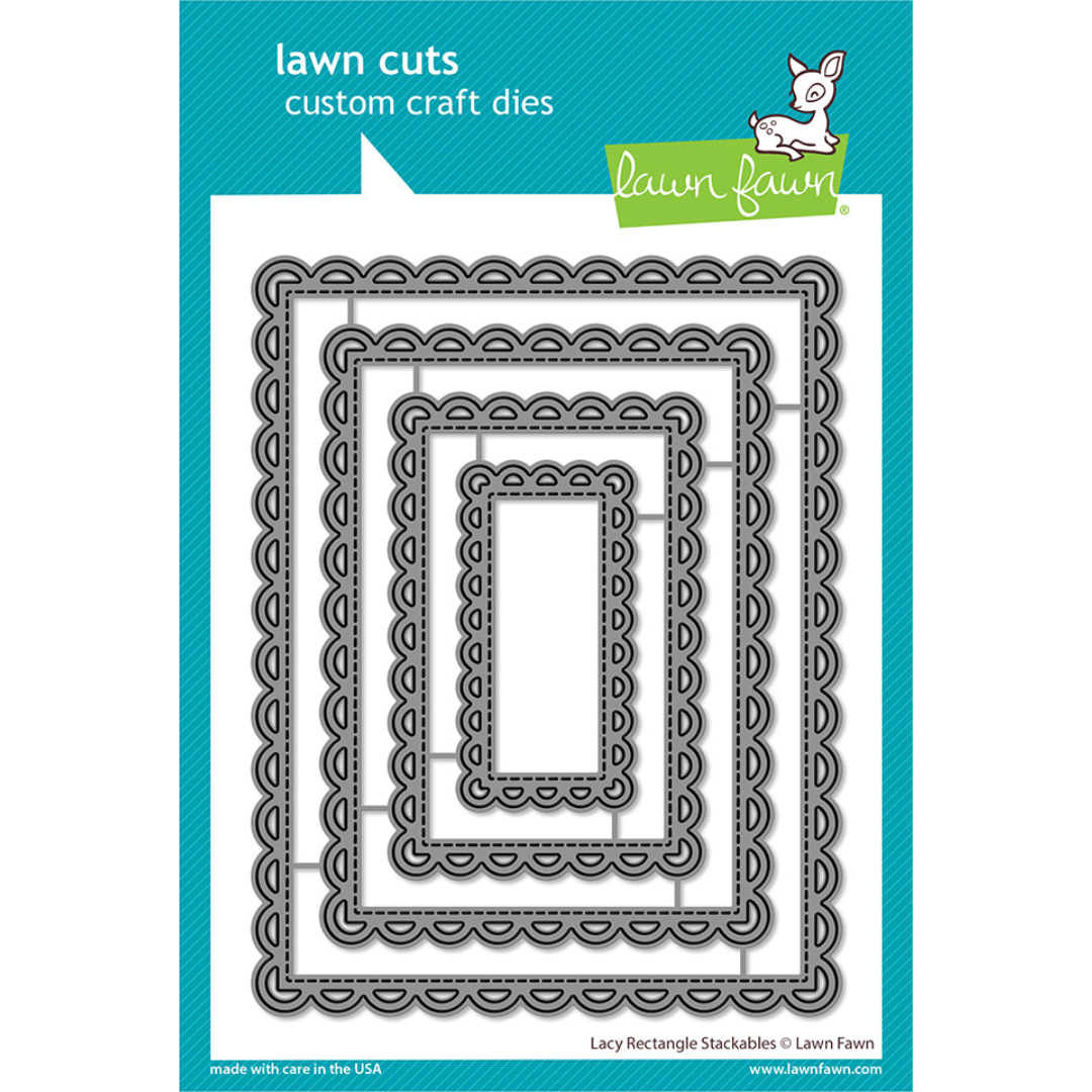 Lawn Fawn - Lacy Rectangle Stackables Dies