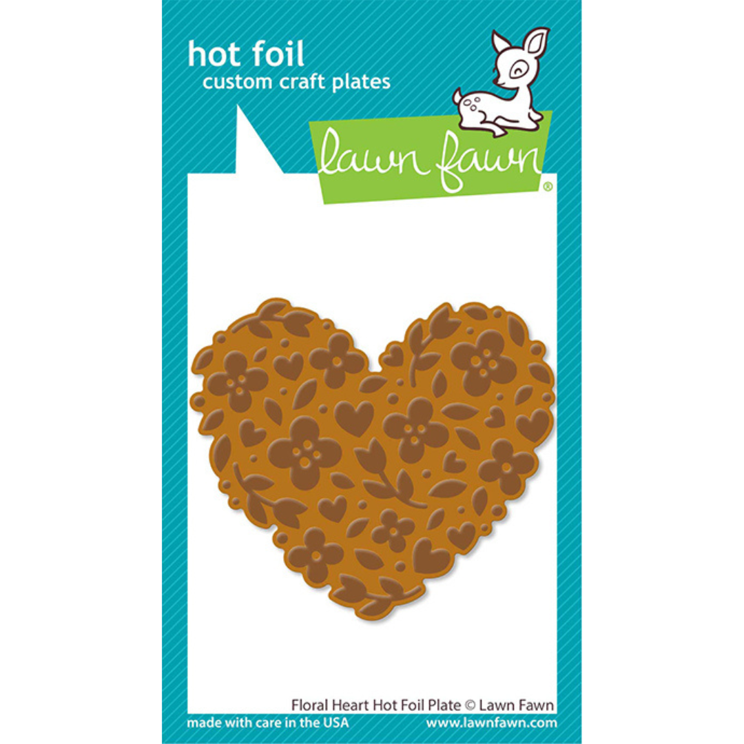 Lawn Fawn - Floral Heart Hot Foil Plate