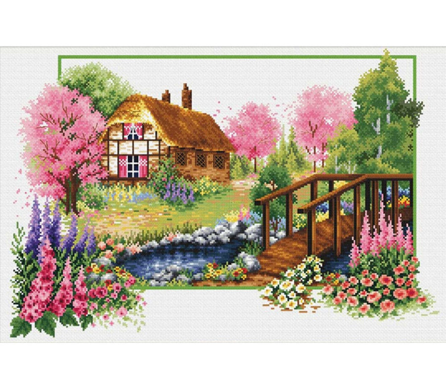Needleart World - Spring Cottage (No count cross stitch)