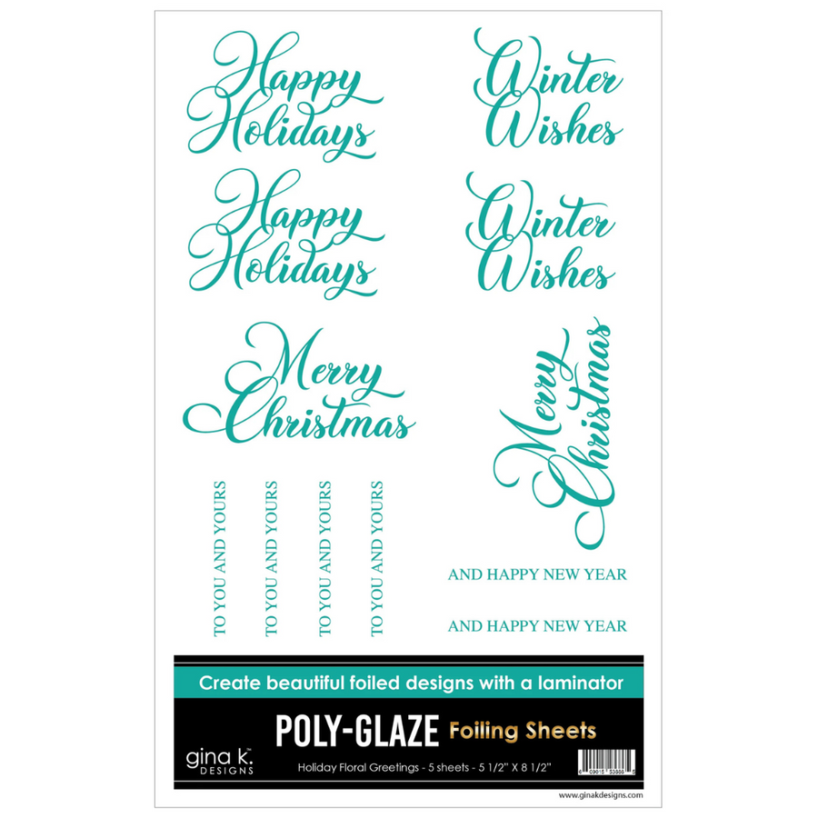 Gina K Designs - Poly-Glaze Holiday Floral Greetings