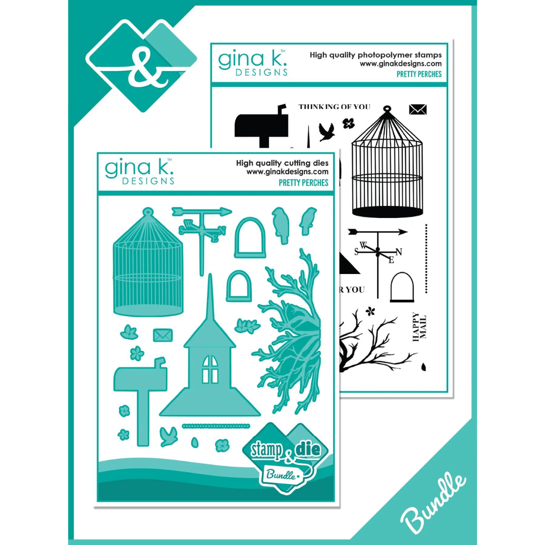 Gina K Designs Pretty Perches Stamp & Die Bundle