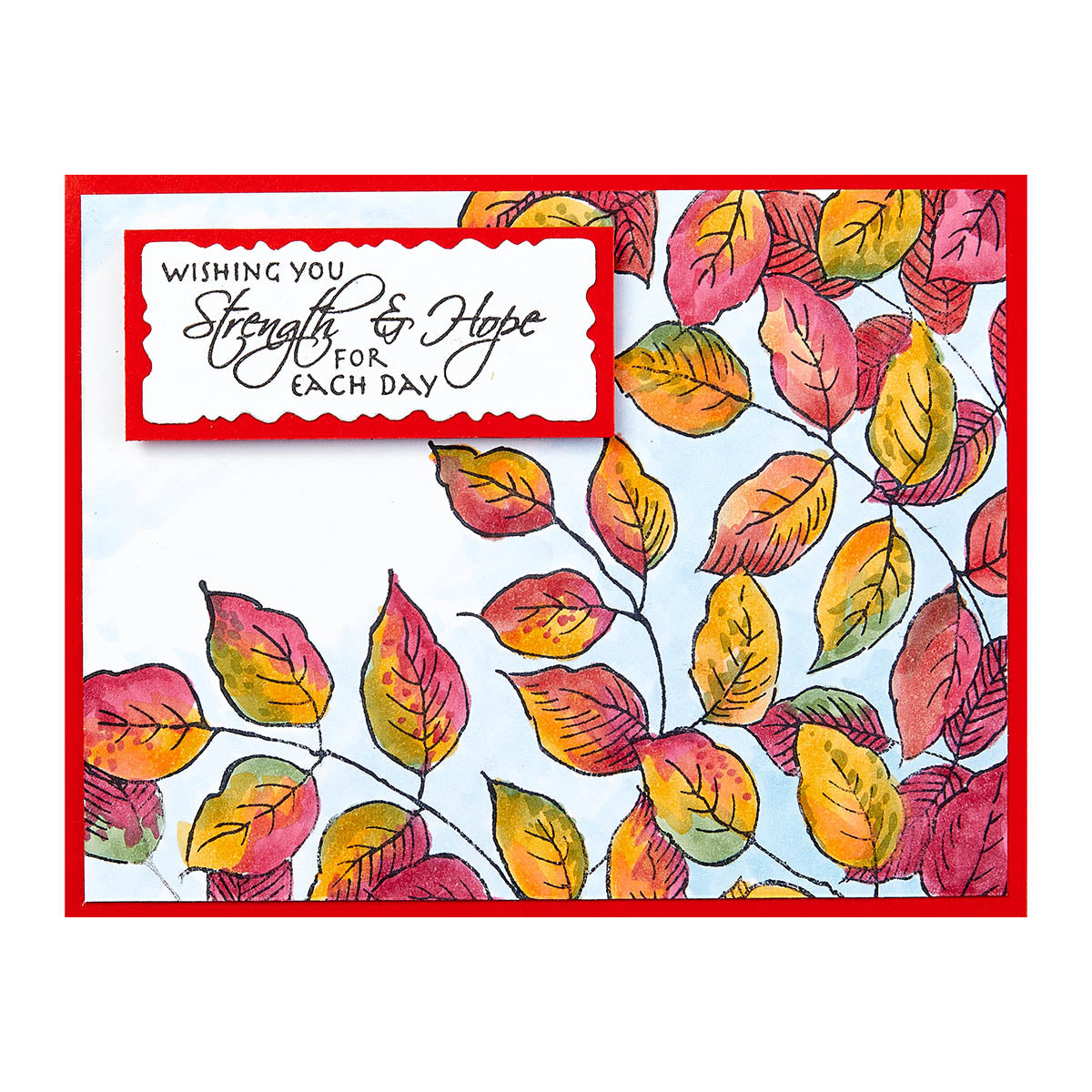 Spellbinders - Stampendous Leafy Lines Cling Rubber Stamp Set from the Beautiful Backgrounds Collection