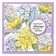 Spellbinders - Stampendous Floral Garden Cling Rubber Stamp Set from the Beautiful Backgrounds Collection