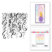 Spellbinders - Stampendous Streamers Cling Rubber Stamp Set from the Beautiful Backgrounds Collection