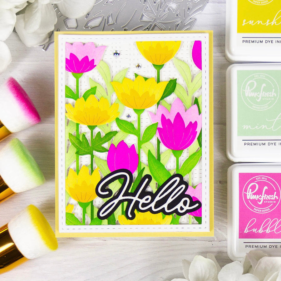 Pinkfresh Studio - Floral Field Stencils