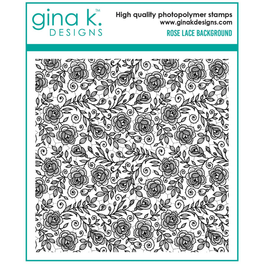 Gina K Designs Rose Lace Background Stamp