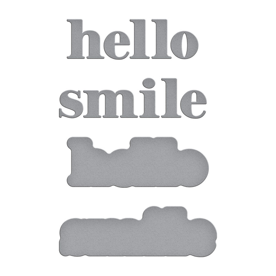 Spellbinders - Hello Smile Etched Dies from the Out and About Collection