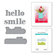 Spellbinders - Hello Smile Etched Dies from the Out and About Collection