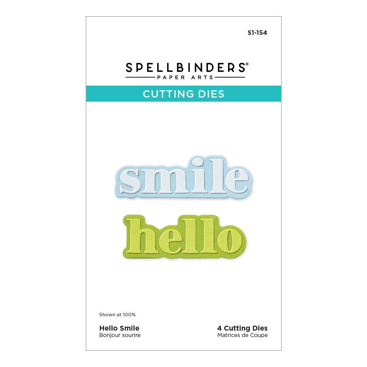 Spellbinders Hello Smile Etched Dies from the Out and About Collection