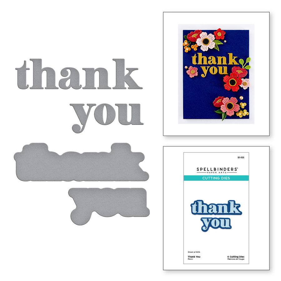 Spellbinders - Thank You Etched Dies from the Out and About Collection