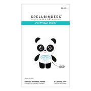 Spellbinders - Dancin' Birthday Panda Etched Dies from the Monster Birthday Collection