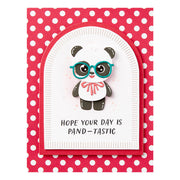 Spellbinders - Dancin' Birthday Panda Etched Dies from the Monster Birthday Collection