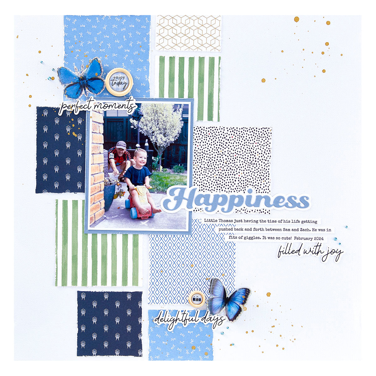 Spellbinders - Happiness Etched Dies from the Storytelling by Spellbinders Collection