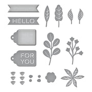 Spellbinders - Petite Blooms and Sentiments from the Merry & Bright Collection