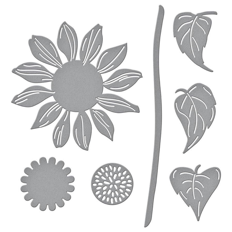 Spellbinders - Sunflower Serenade Etched Dies from the Serenade of Autumn Collection