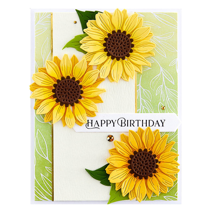 Spellbinders - Sunflower Serenade Etched Dies from the Serenade of Autumn Collection