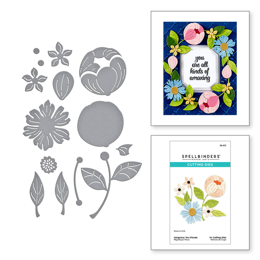 Spellbinders - Gorgeous You Florals Etched Dies from the Gorgeous You Collection