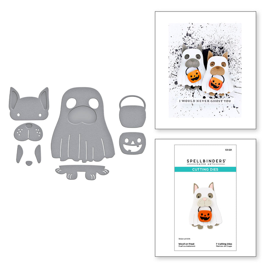 Spellbinders - Woof-or-Treat Etched Dies from the Happy Haunting Collection