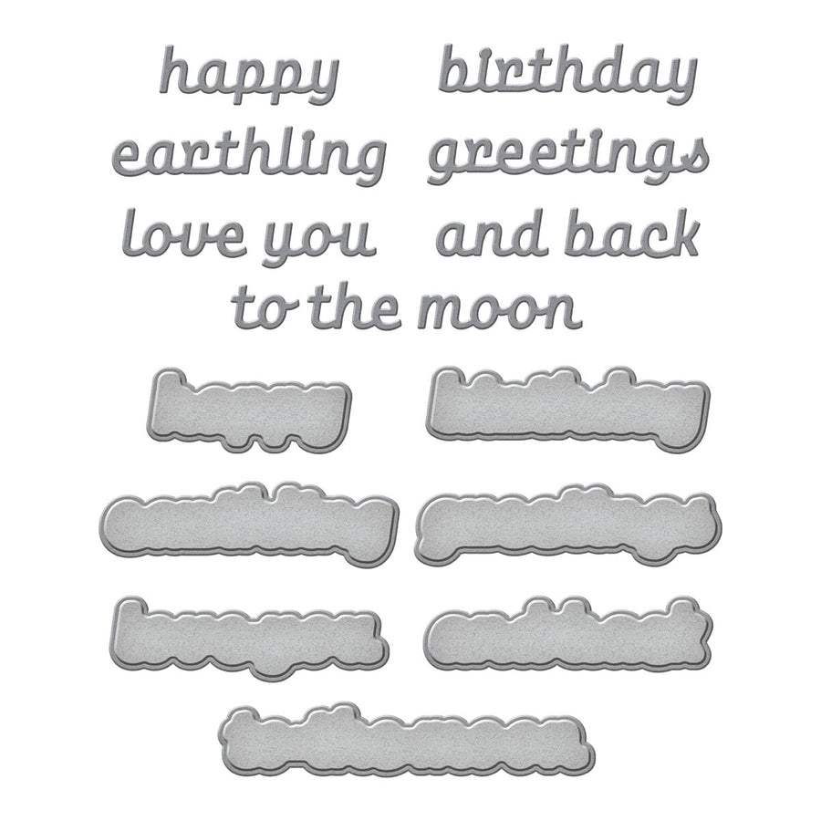 Spellbinders - Space Greetings Etched Dies from the Simon's Space Adventure Collection by Simon Hurley