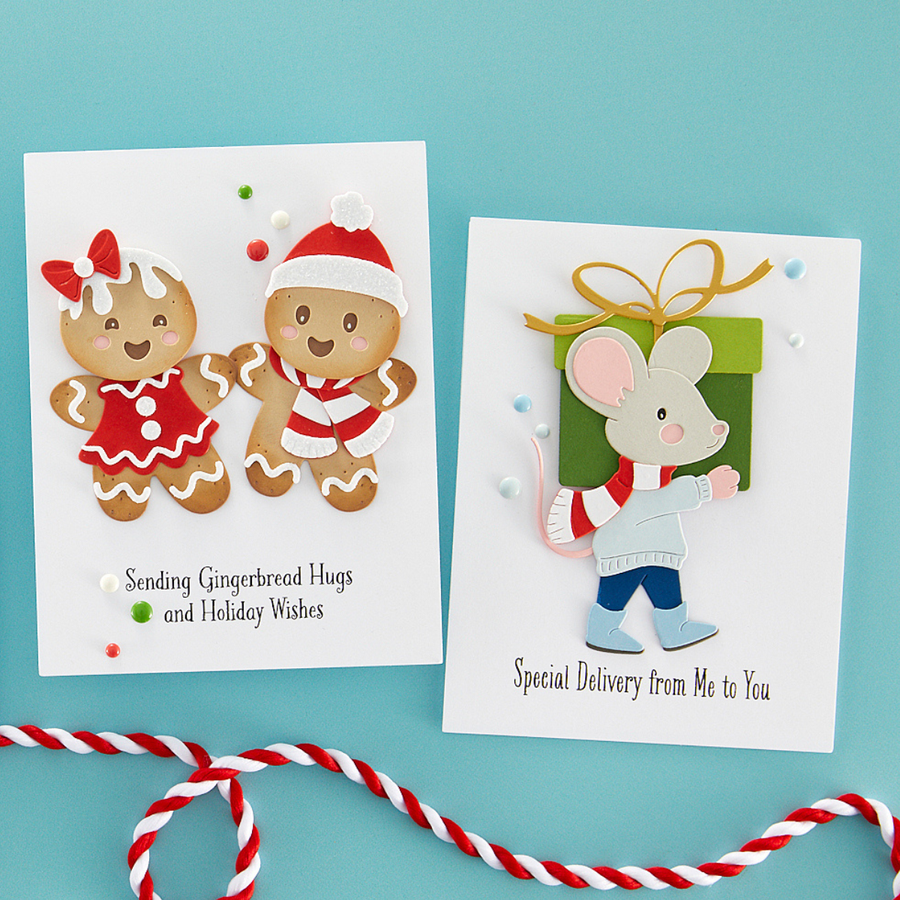 Spellbinders - Dancin' & Giftin' Mouse Etched Dies from the Dancin' Christmas Collection