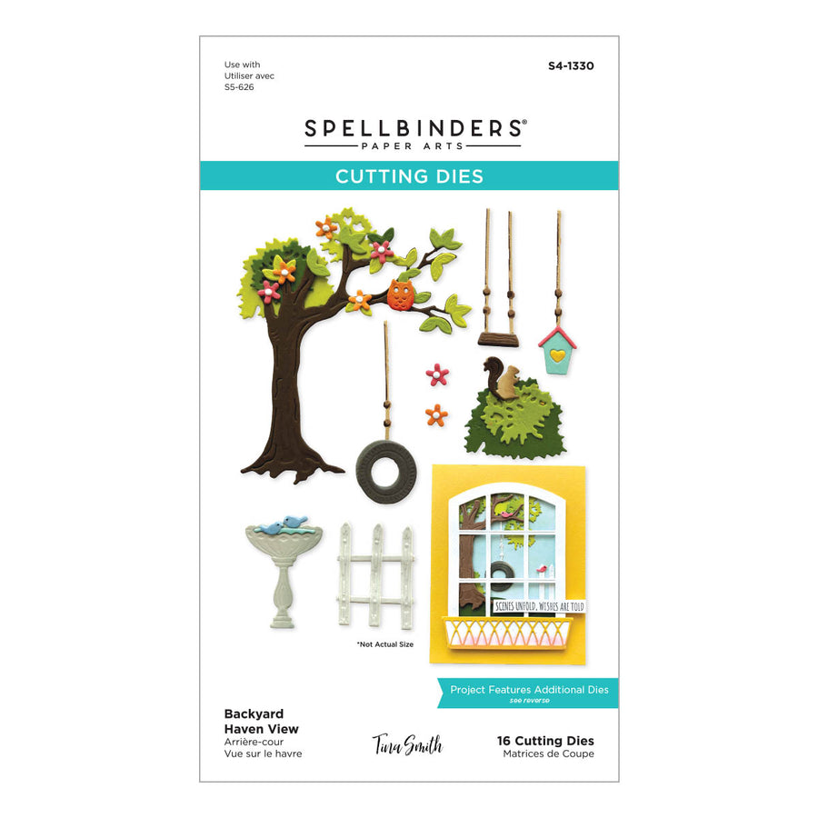 Spellbinders - Backyard Haven View Etched Dies from the Windows with a View Collection by Tina Smith